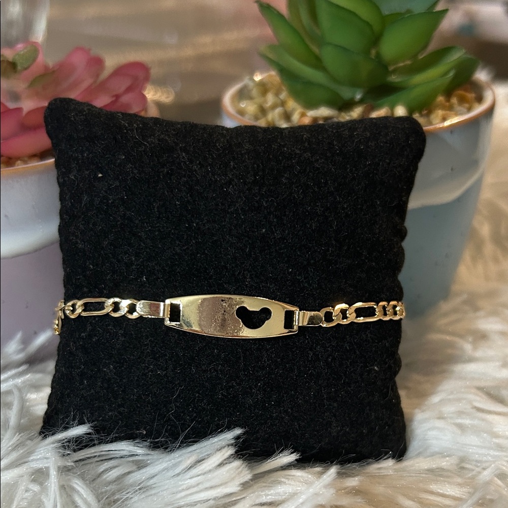 Gold Kids Bracelet with Heart Design